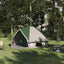 Teepee telt til 6 personer Grøn og Hvid 431 x 366 x 185 cm