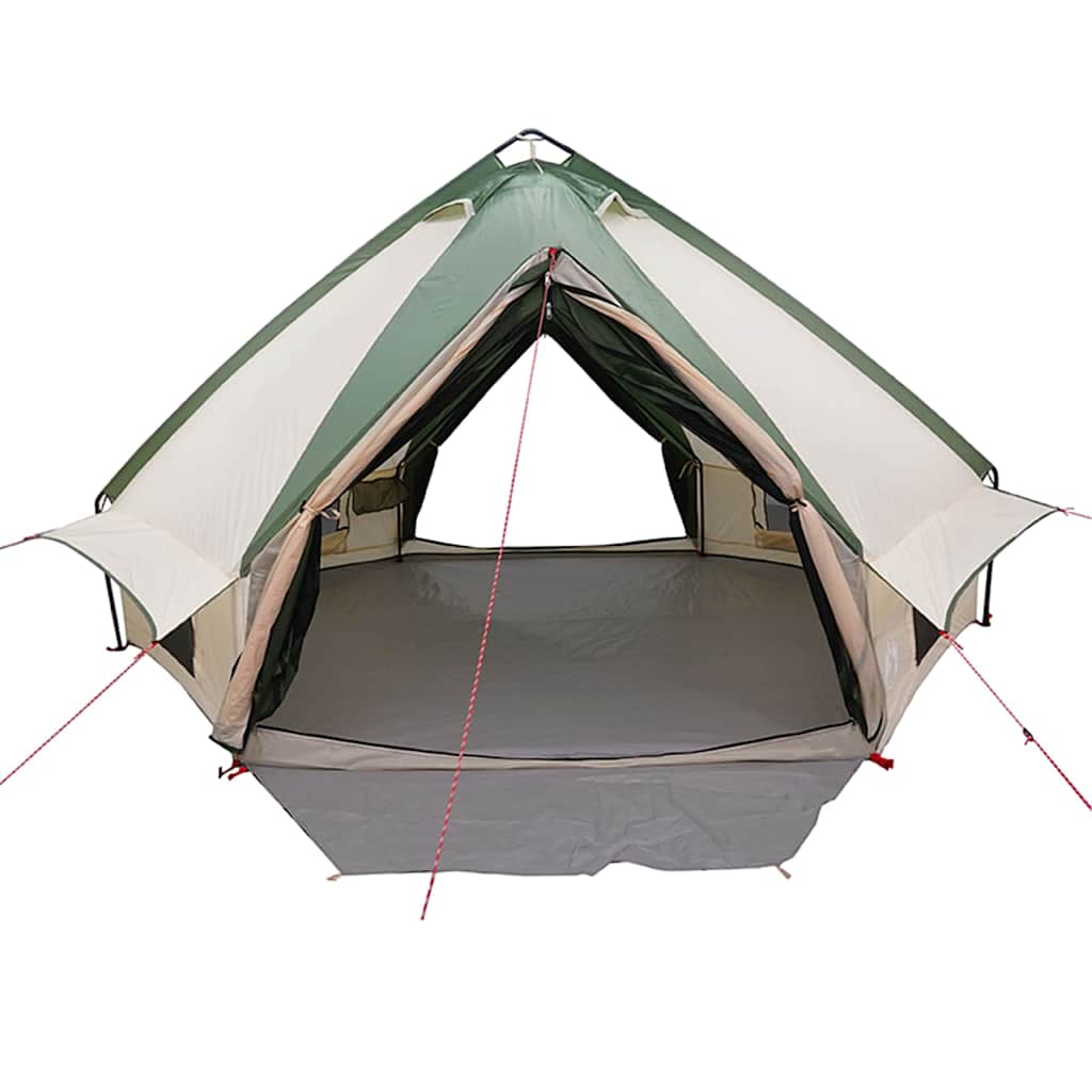 Teepee telt til 6 personer Grøn og Hvid 431 x 366 x 185 cm