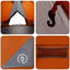 Teepee telt til 6 personer Grå og orange 431 x 366 x 185 cm