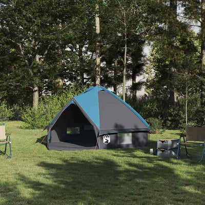 Teepee Telt 4-Person med tag Blå og grå 388 x 320 x 169 cm