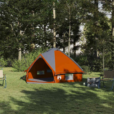 Teepee Telt 4-Person med tag Grå og orange 388 x 320 x 169 cm