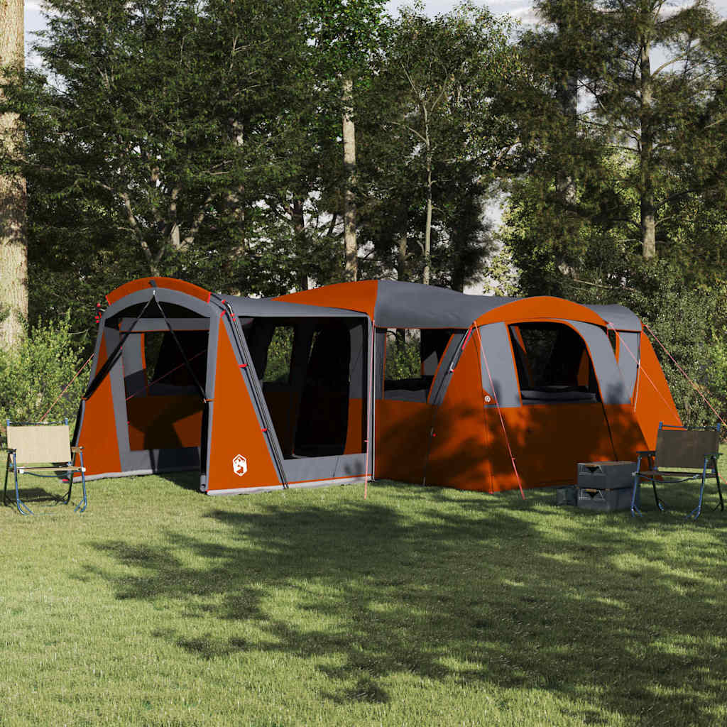 Familietelt til 20 personer Grå og orange 745 x 700 x 217 cm