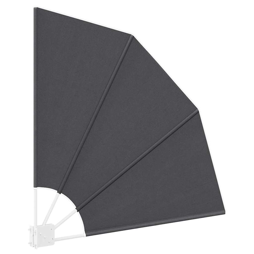 Balkon Afskærmning 115 x 115 cm Polyester Sort