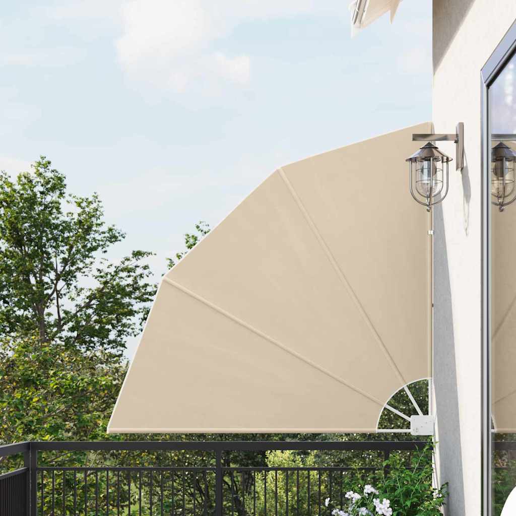 Balkon Afskærmning 140 x 140 cm Polyester Beige