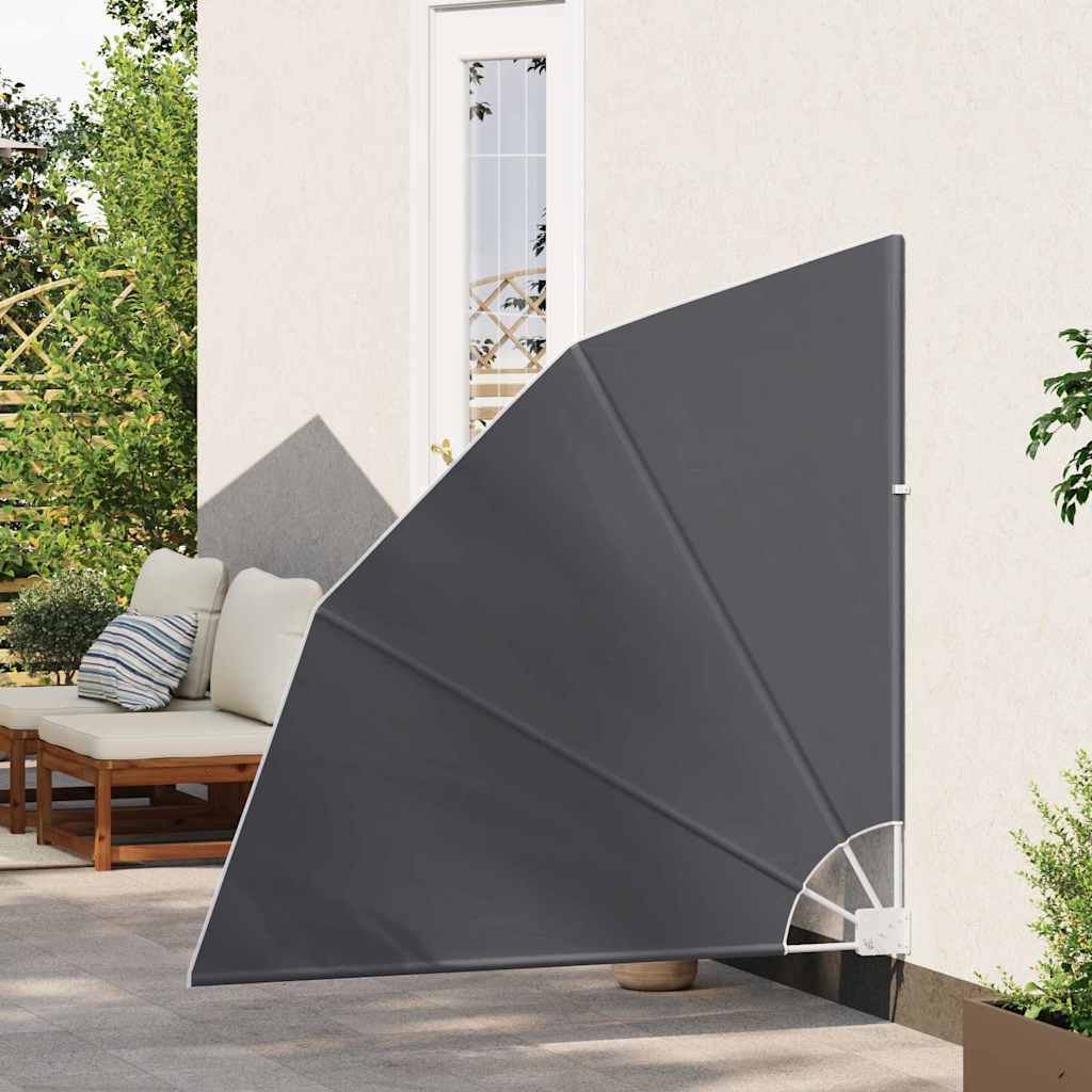 Balkon Afskærmning 140 x 140 cm Polyester Sort