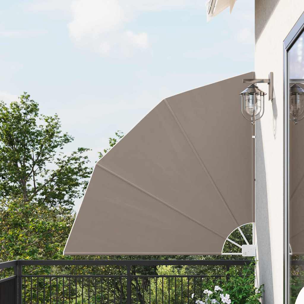 Balkon Afskærmning 140 x 140 cm Polyester Gråbrun