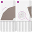 Balkon Afskærmning 140 x 140 cm Polyester Gråbrun