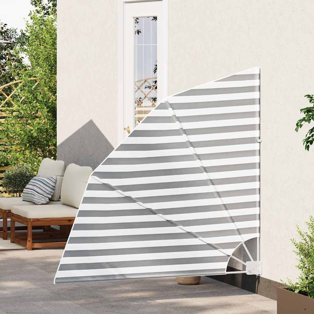 Balkon Afskærmning 140 x 140 cm Polyester Anthracit og hvid