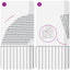 Balkon Afskærmning 140 x 140 cm Polyester Anthracit og hvid