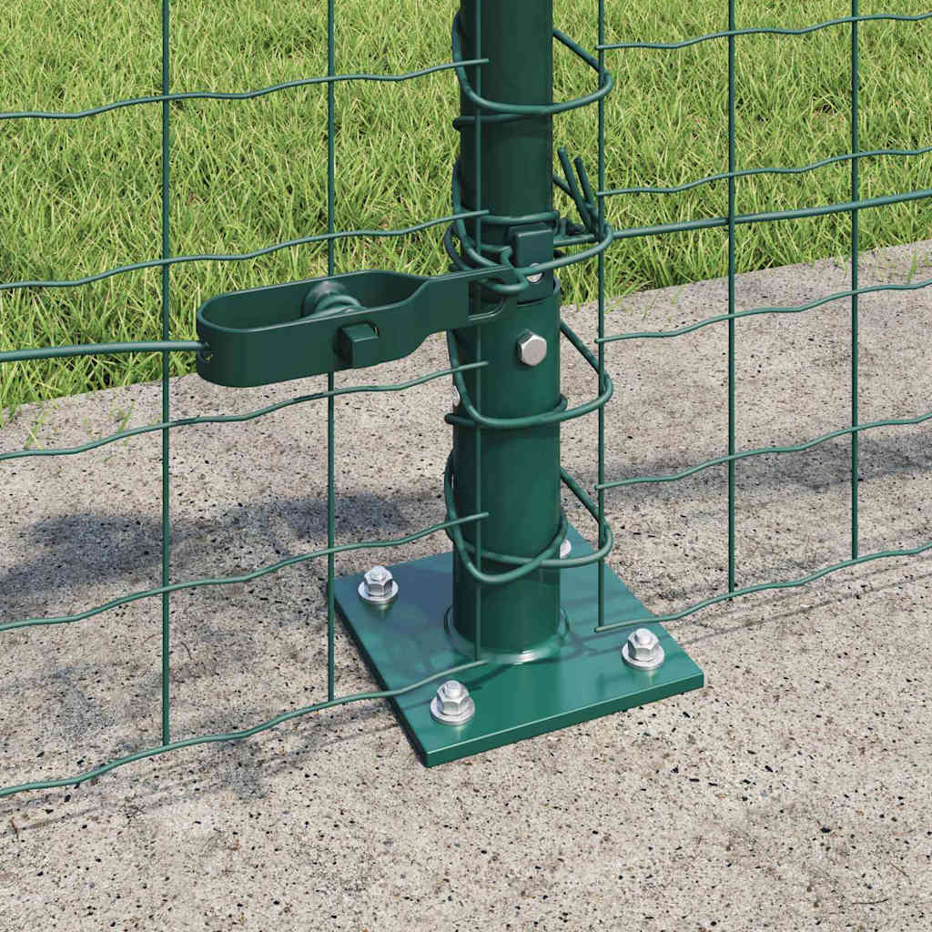 Hegn stang med beton base 13 stk. Grøn Pulverlakeret stål