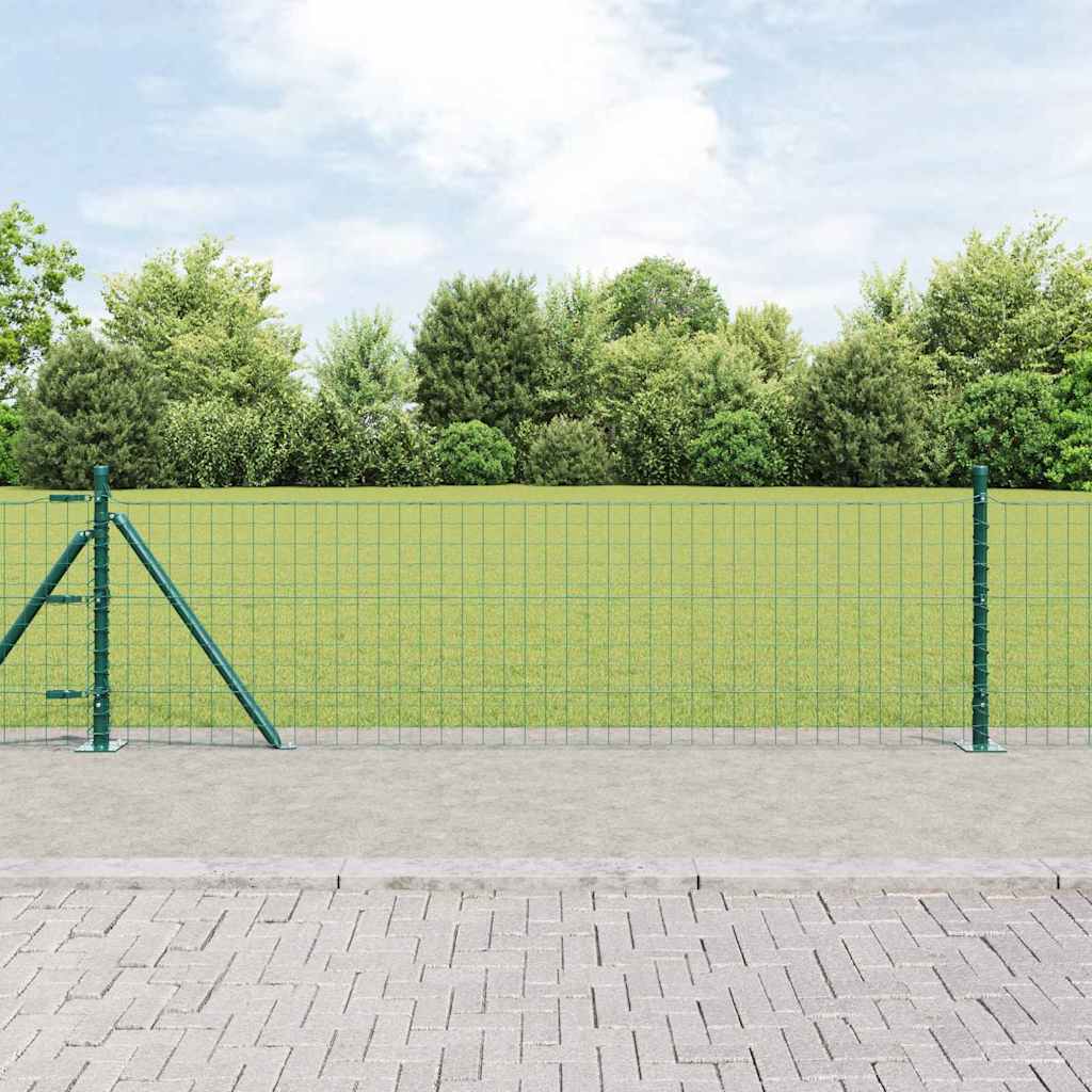 Hegn stang med beton base 13 stk. Grøn Pulverlakeret stål
