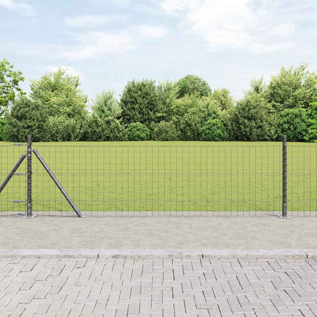 Hegn stang med beton base 7 stk. Grå Pulverlakeret stål billede