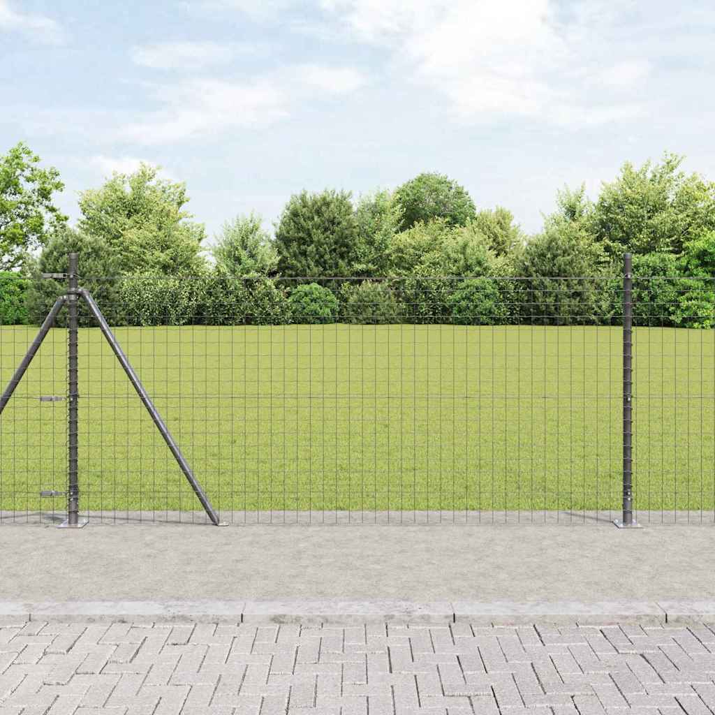 Hegn stang med beton base 13 stk. Grå Pulverlakeret stål