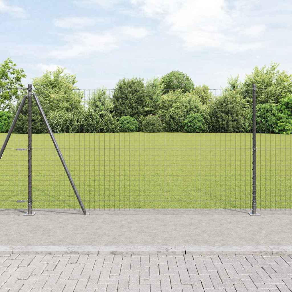 Hegn stang med beton base 13 stk. Grå Pulverlakeret stål billede