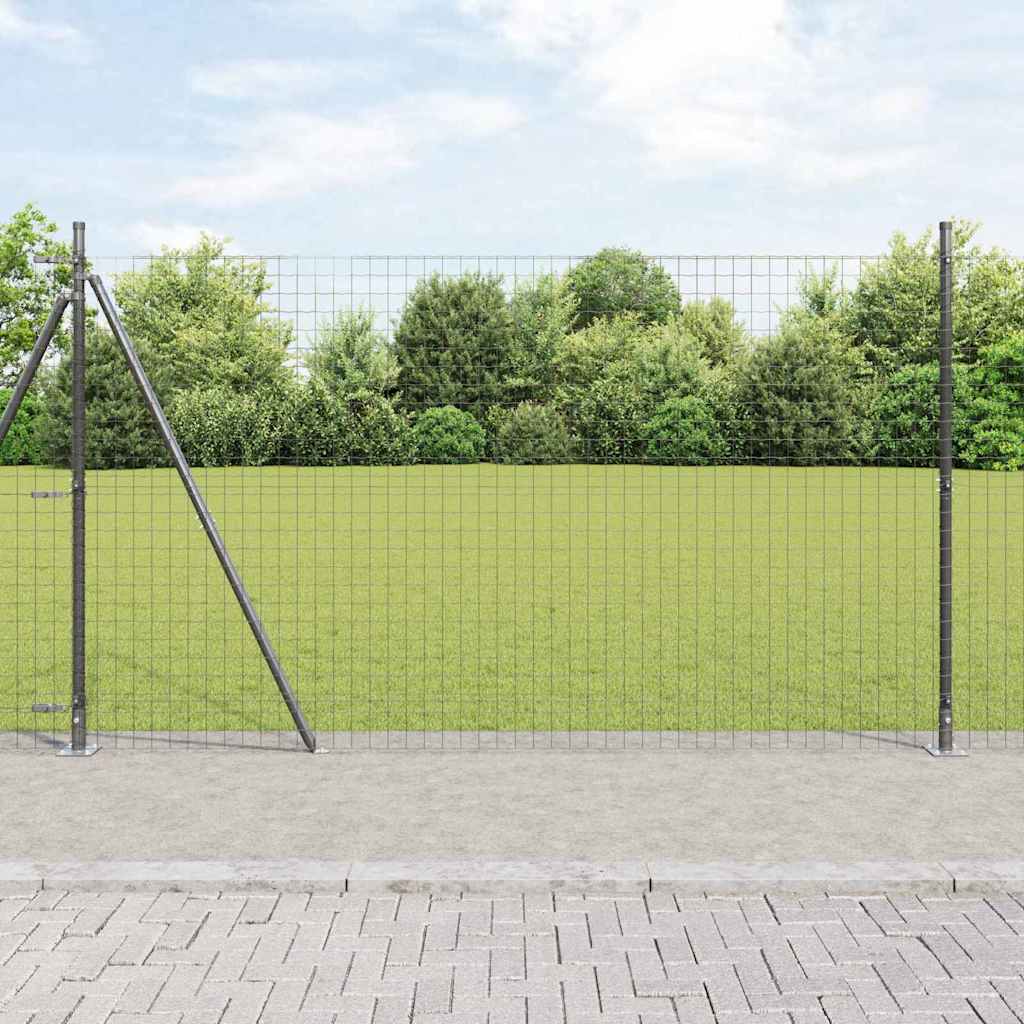 Hegn stang med beton base 13 stk. Grå Pulverlakeret stål billede