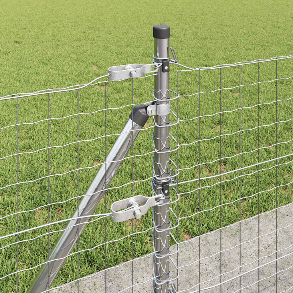 Hegn stang med beton base 13 stk. Sølv Pulverlakeret stål