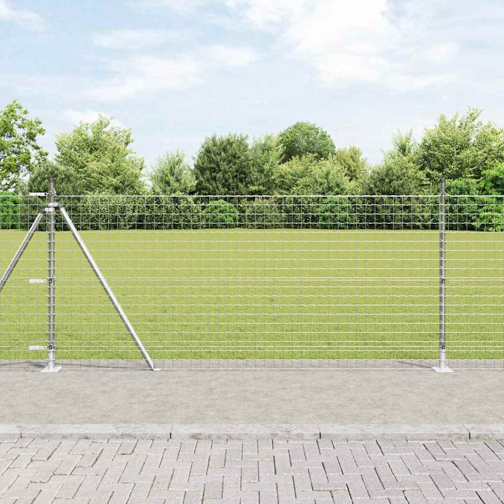 Hegn stang med beton base 13 stk. Sølv Pulverlakeret stål billede