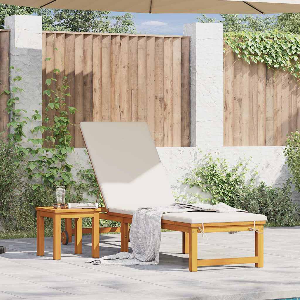 Solstol 2 pcs Brun Massivt Akacietræ