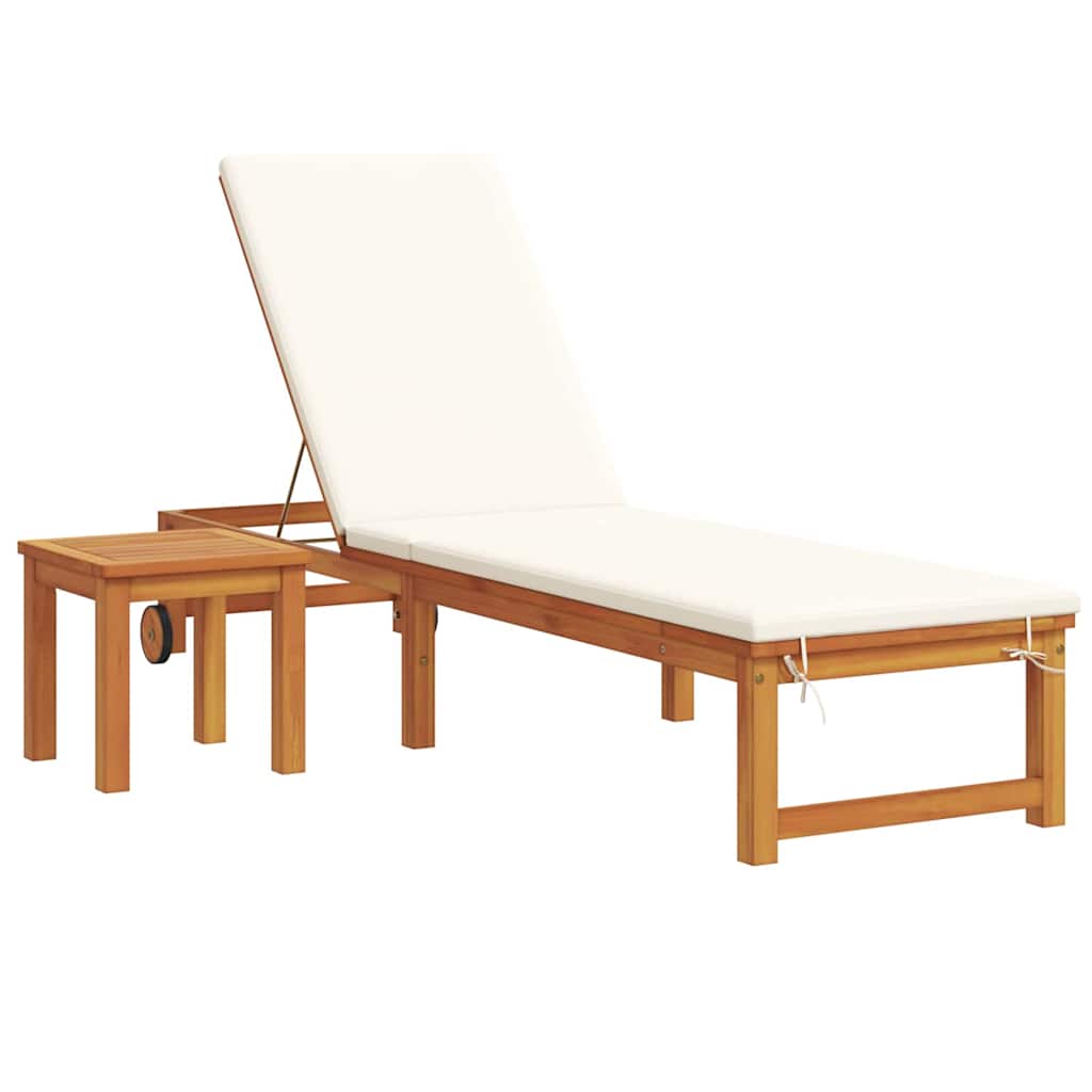 Solstol 2 pcs Brun Massivt Akacietræ