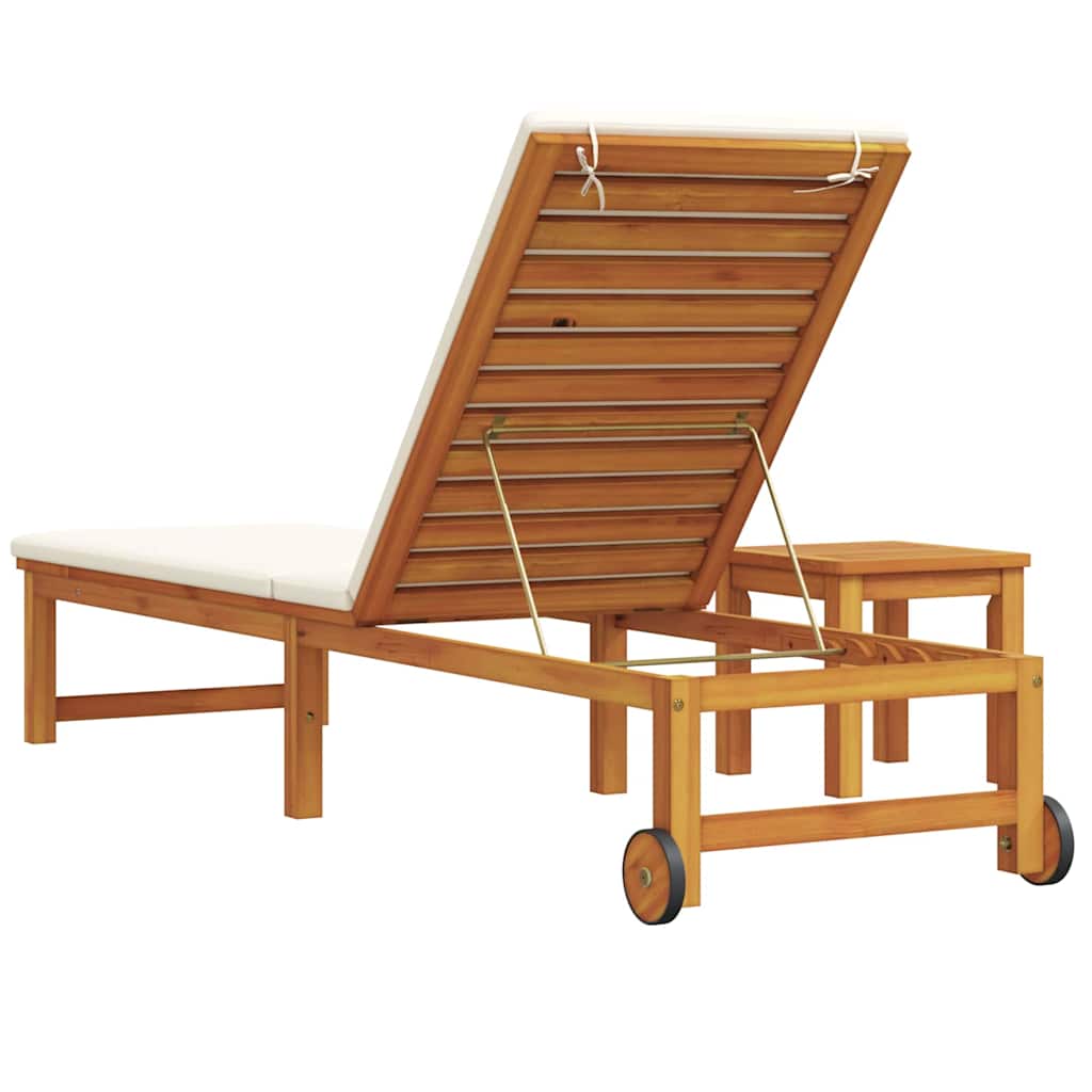 Solstol 2 pcs Brun Massivt Akacietræ