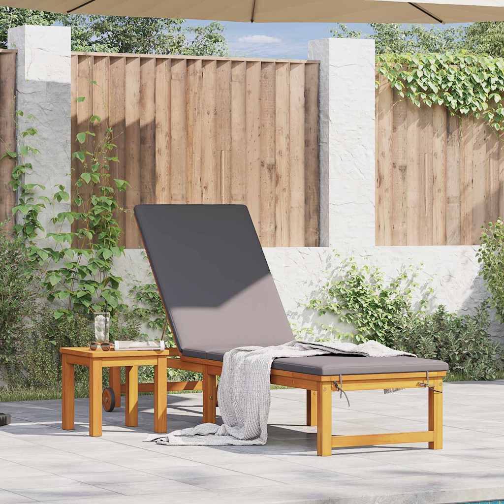 Solstol 2 pcs Brun Massivt Akacietræ