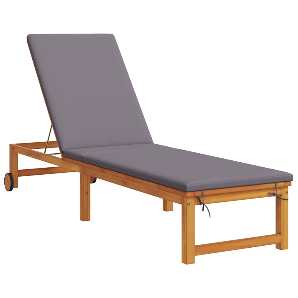 Solstol 2 pcs Brun Massivt Akacietræ