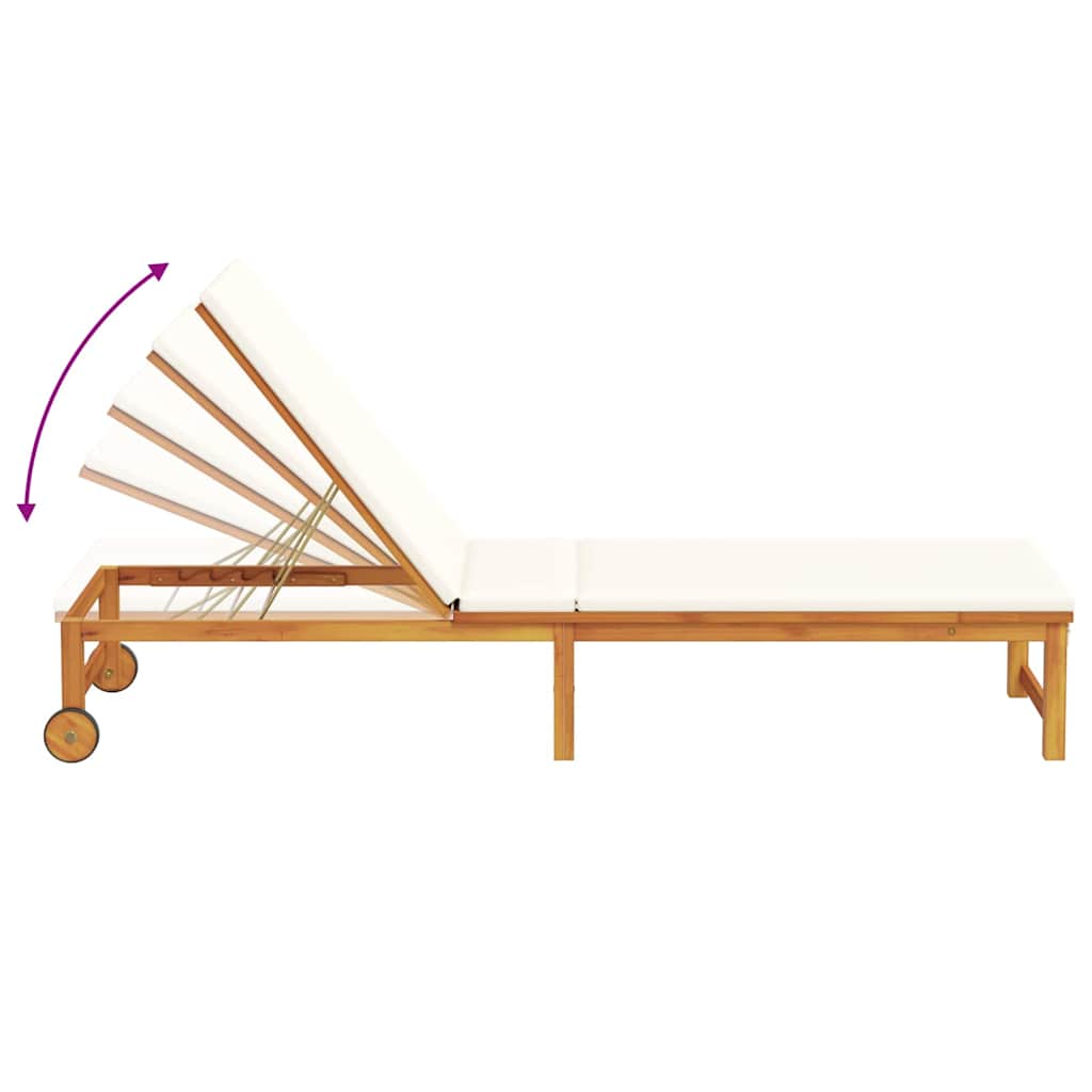 Solstol 3 pcs Brun Massivt Akacietræ