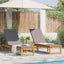 Solstol 3 pcs Brun Massivt Akacietræ