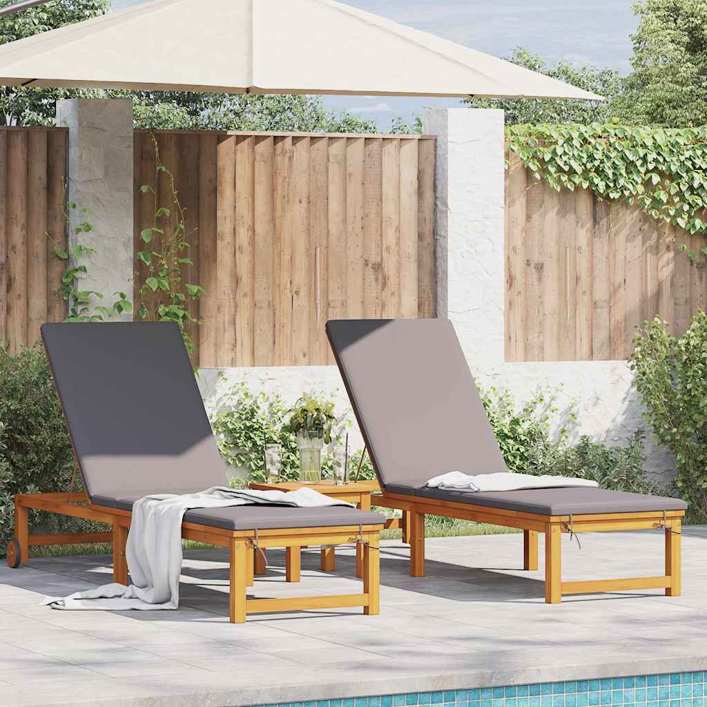Solstol 3 pcs Brun Massivt Akacietræ