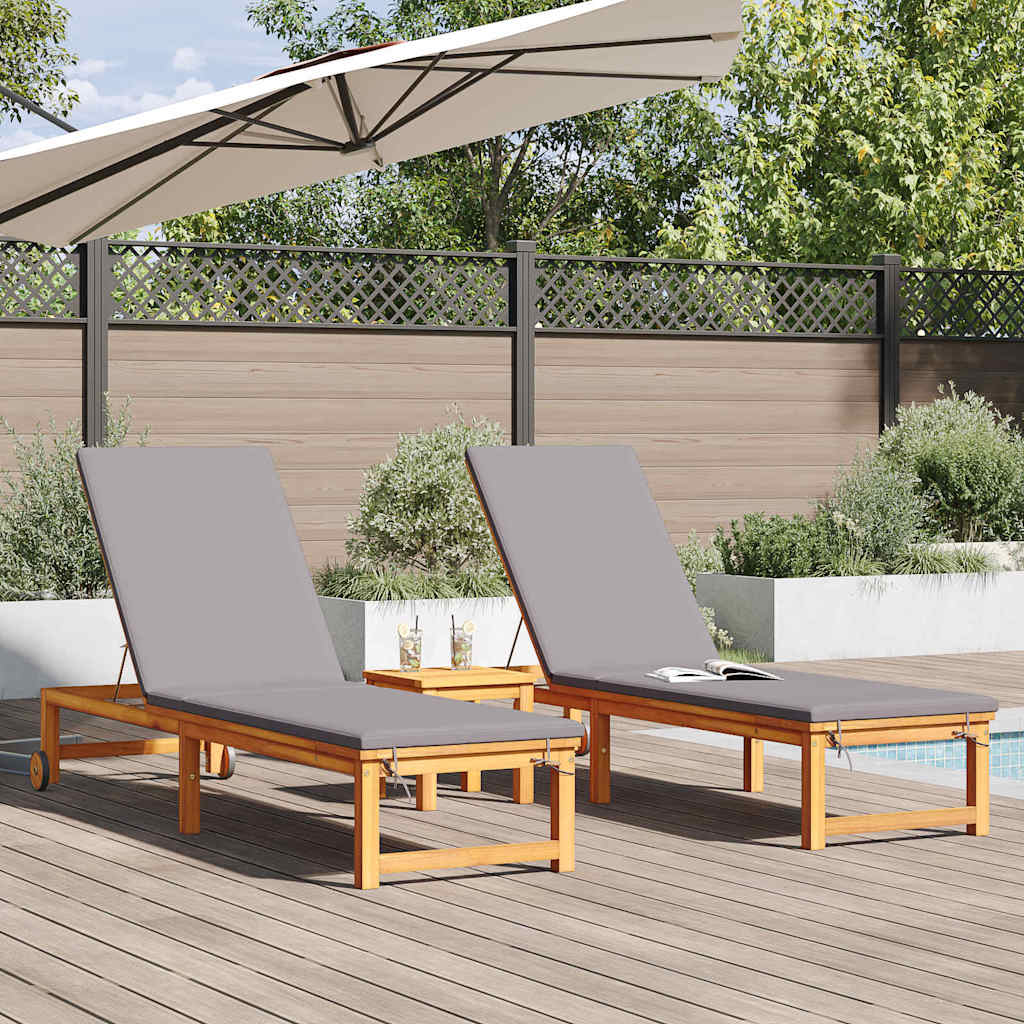 Solstol 3 pcs Brun Massivt Akacietræ