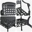 Have Spisebordssæt 5 pcs Sort Aluminium