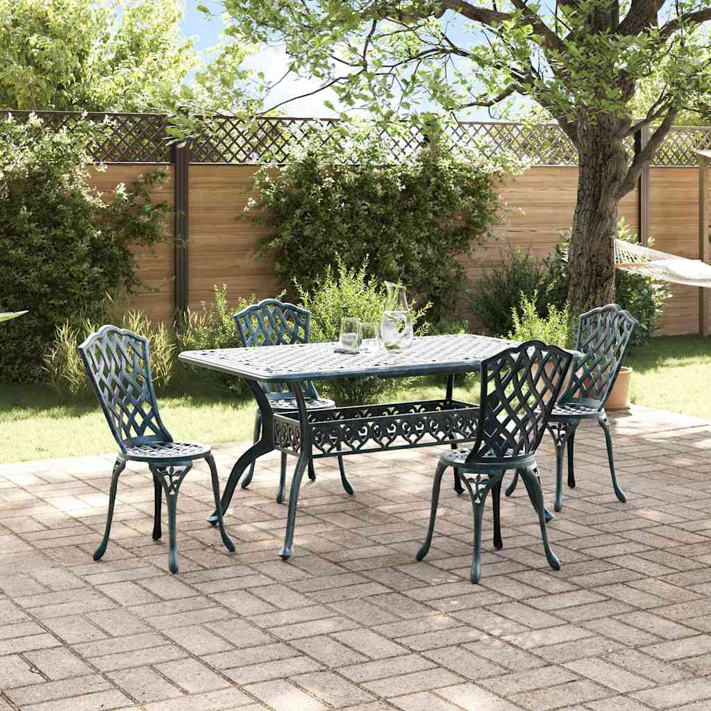 Have Spisebordssæt 5 pcs Grøn Aluminium