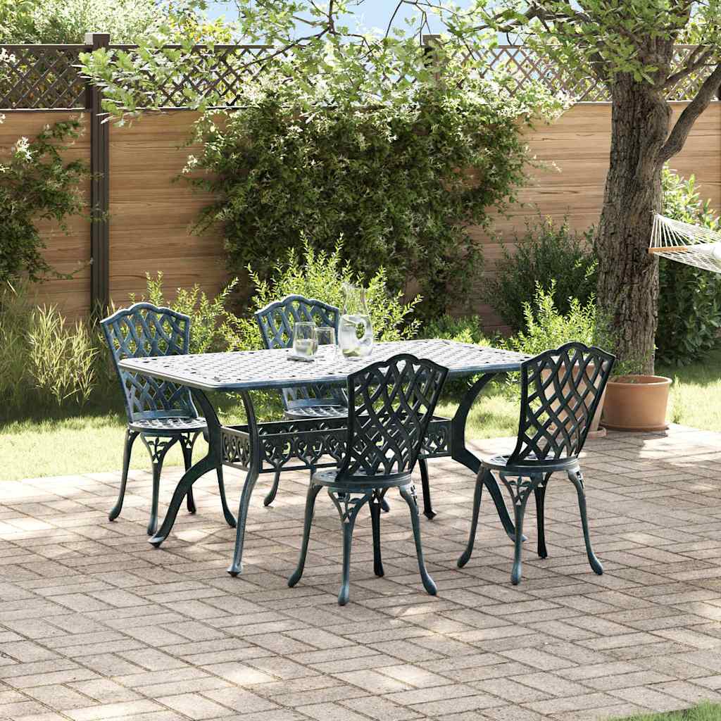 Have Spisebordssæt 5 pcs Grøn Aluminium