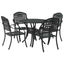 Have Spisebordssæt 5 pcs Sort Aluminium