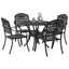Have Spisebordssæt 5 pcs Sort Aluminium