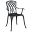 Have Spisebordssæt 7 pcs Sort Aluminium
