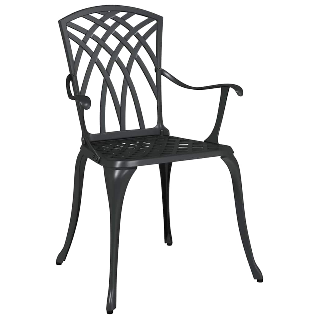 Have Spisebordssæt 7 pcs Sort Aluminium