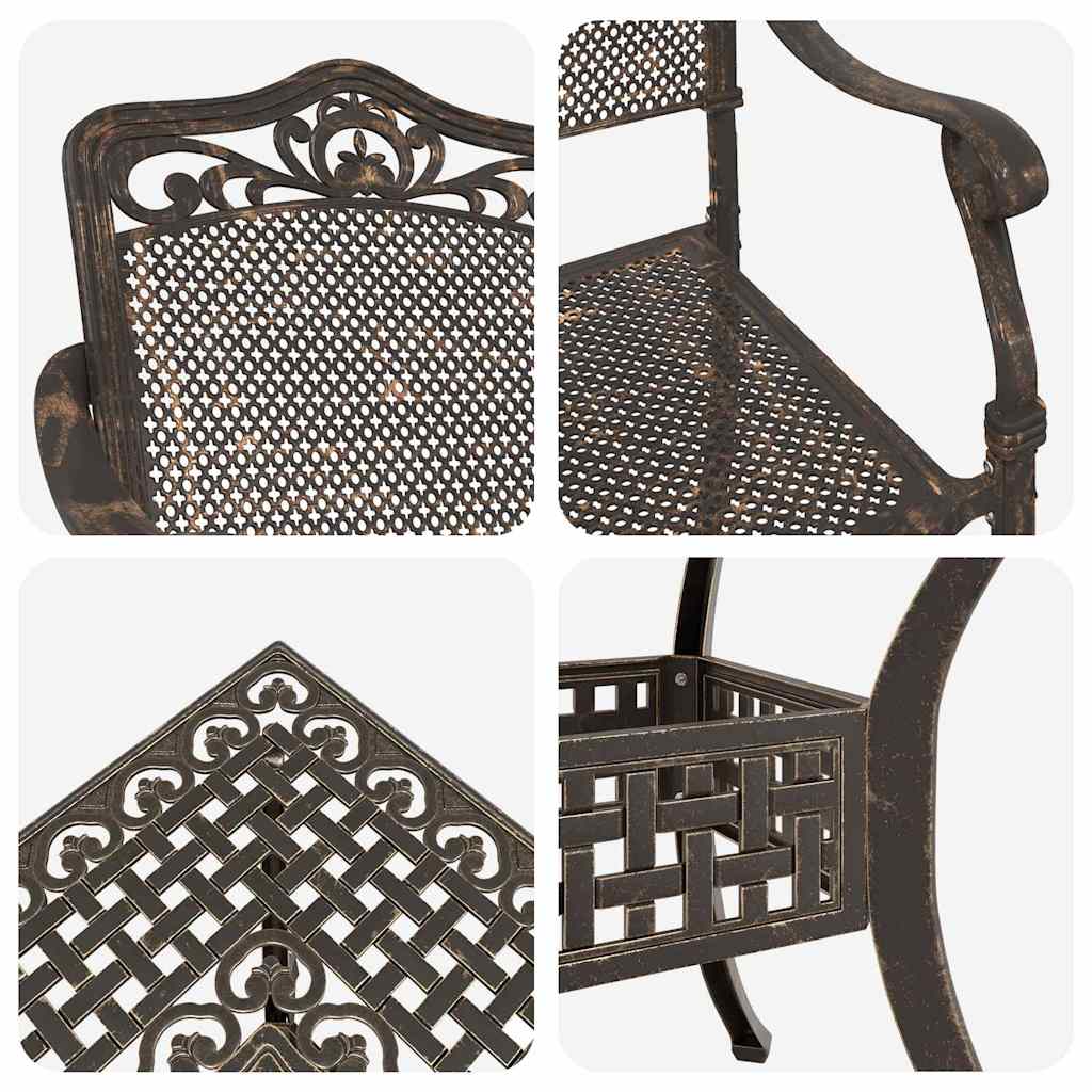 Havebord sæt 5 stk. Bronze Gustt aluminium