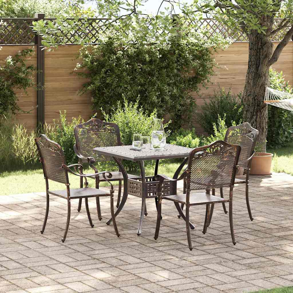 Havebord sæt 5 stk. Bronze Gustt aluminium