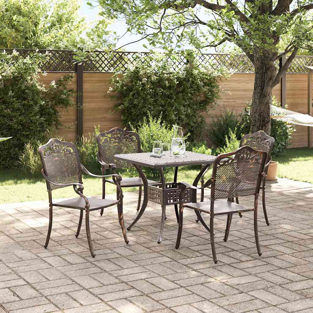Havebord sæt 5 stk. Bronze Gustt aluminium