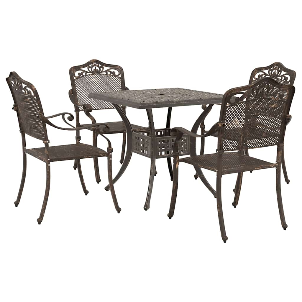 Havebord sæt 5 stk. Bronze Gustt aluminium