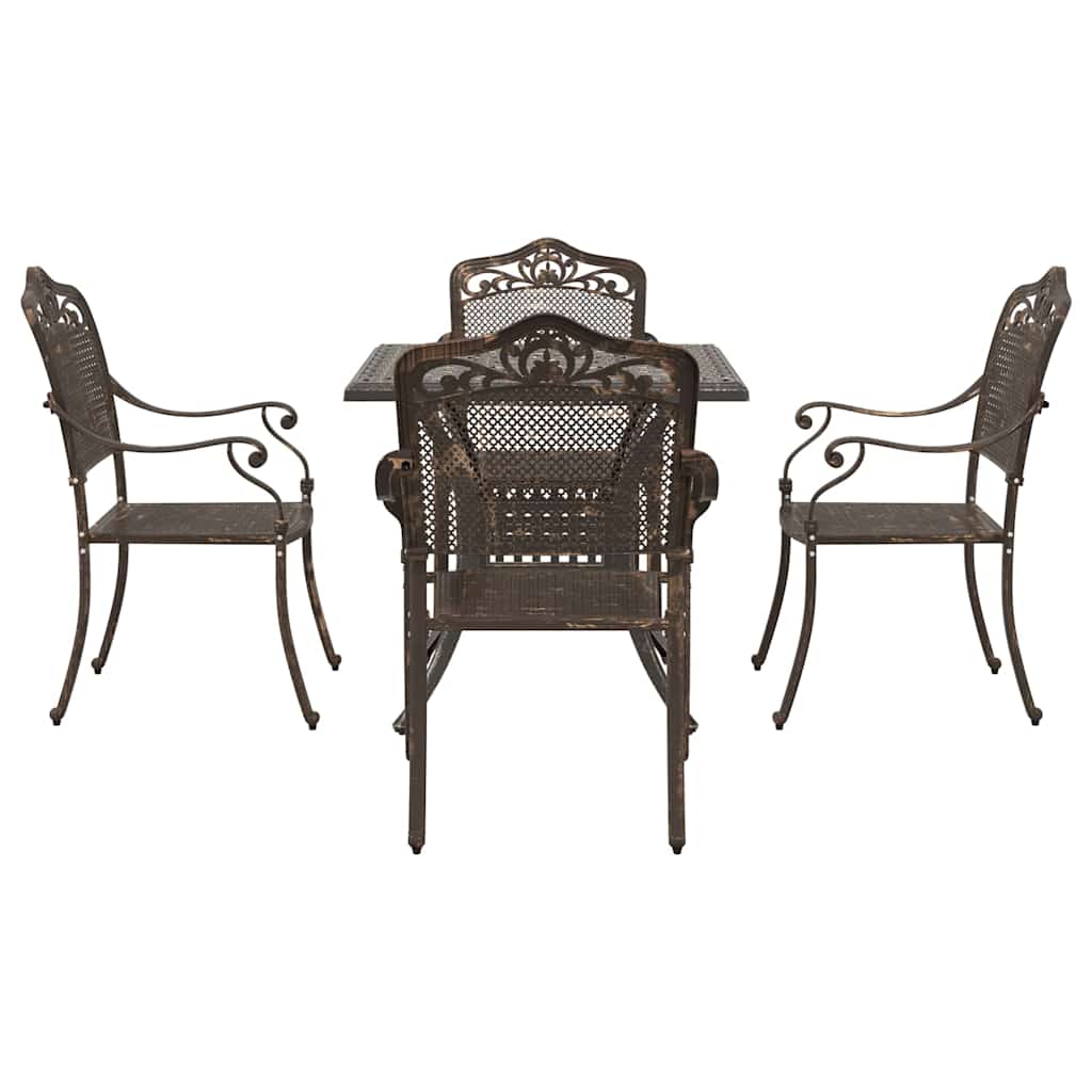 Havebord sæt 5 stk. Bronze Gustt aluminium