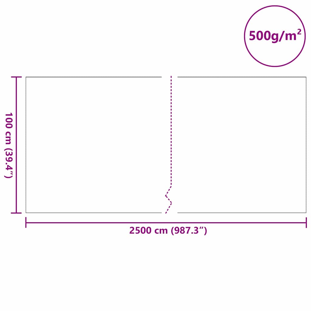 Damfleece Grå 1 x 25 m Polyester og Bomuld