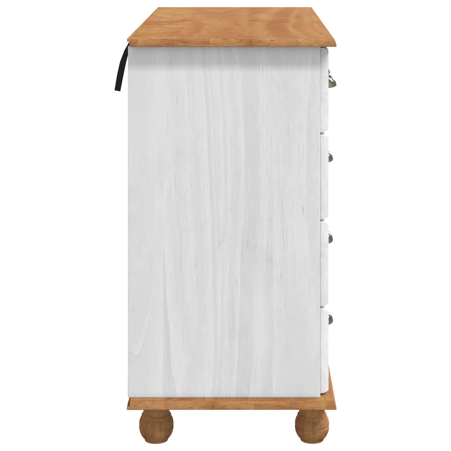 Skuffeskab ASKIM Hvid 91 x 40 x 79 cm Massiv fyrretræ