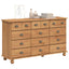 Skuffeskab ASKIM Brun 79 x 40 x 133,5 cm Massiv fyrretræ
