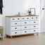 Skuffeskab ASKIM Hvid 79 x 40 x 133,5 cm Massiv fyrretræ