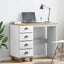 Skrivebord ASKIM Hvid 95 x 40 x 75 cm Massiv fyrretræ