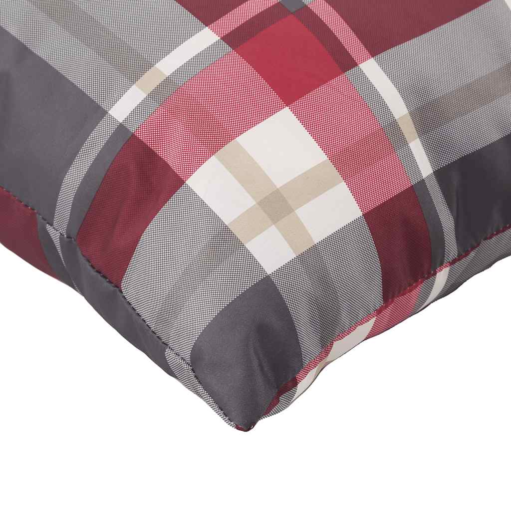 sofahynder 4 stk. rødt ternmønster 60x60 cm stof
