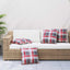 sofahynder 4 stk. rødt ternmønster 60x60 cm stof