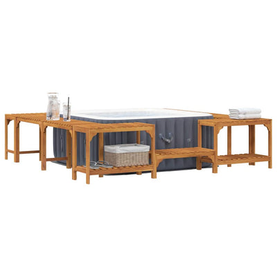 Boblebad omgivelser Brun 230 x 230 cm Massivt Akacietræ